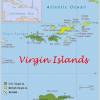 Mapa das Ilhas Virgens Americanas (USVI) e Britânicas (BVI)